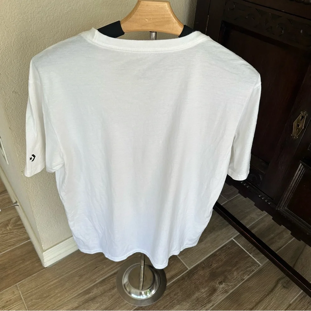 Converse White Short-Sleeve Tee with Colorful Bus Graphic size XS